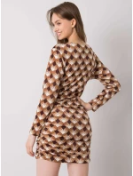 Šaty DHJ SK 12695.26P svetlo hnedá