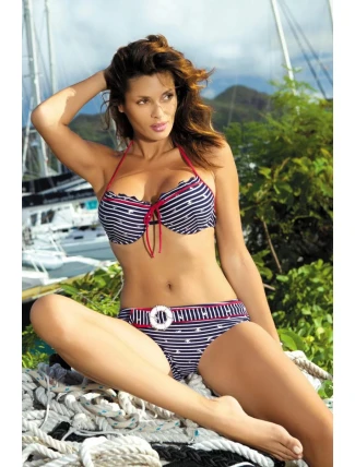 Dámske dvojdielne plavky Eleni M-188 čierno-biele - Marko Dámske dvojdielne plavky Eleni M-188 čierno-biele - Marko