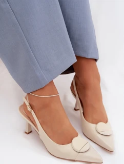 Sandále na podpätku model 225219 Vykročte štýlovo