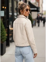 Dámske kožené ramonesky so zipsami béžové FashionStreet TY5643