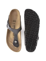 Birkenstock Gizeh NU Oiled Black Regular Oiled kožené žabky pre široké nohy (0845251)