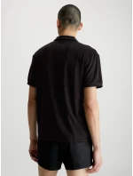 Pánska plážová polokošeľa KM0KM00842 BEH čierna - Calvin Klein Pánska plážová polokošeľa KM0KM00842 BEH čierna - Calvin Klein