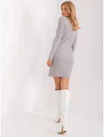 Dámske pletené šaty PM SK PM319.19 Sivá - FPrice