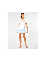 RIP CURL Tričko s výstrihom do V Sunset - biele RIP CURL Tričko s výstrihom do V Sunset - biele