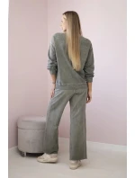 Bavlnený set Angel tepláky + nohavice khaki