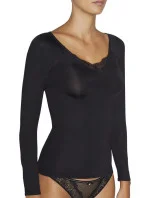 Dámske tričko s dlhým rukávom 19185 čierna - Ysabel Mora