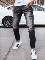 Pánske džínsové nohavice jogger čierne FashionStreet UX4038 Pánske džínsové nohavice jogger čierne FashionStreet UX4038