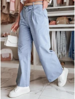 Dámske nohavice so širokými nohavicami MOBISKA blue FashionStreet UY2617 Dámske nohavice so širokými nohavicami MOBISKA blue FashionStreet UY2617