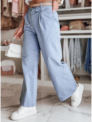 Dámske nohavice so širokými nohavicami MOBISKA blue FashionStreet UY2617 Dámske nohavice so širokými nohavicami MOBISKA blue FashionStreet UY2617