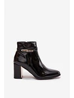 Lakované čižmy Dorelia D8257 black - Sweet Shoes Lakované čižmy Dorelia D8257 black - Sweet Shoes