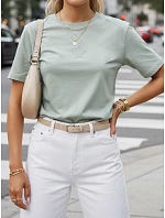 STARZ dámske bavlnené tričko mentolové FashionStreet RY2544 STARZ dámske bavlnené tričko mentolové FashionStreet RY2544