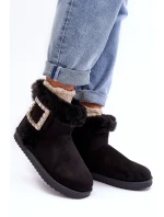 Śniegowce Ocieplane Z Klamrą Czarne Dulca