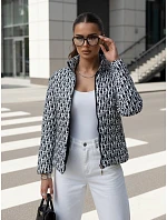 Dámska prechodná bunda s čapicou TY4505 čierno-biela – FashionStreet Dámska prechodná bunda s čapicou TY4505 čierno-biela – FashionStreet