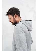 Daiber JN 589 Pánska pletená fleecová bunda s kapucňou 02.0589 denim melange/čierna Daiber JN 589 Pánska pletená fleecová bunda s kapucňou 02.0589 denim melange/čierna