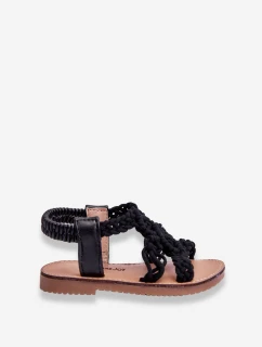 Detské pletené sandále Black Tracy