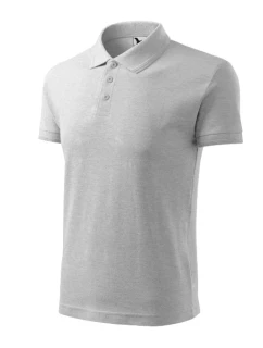 Pánska polokošeľa Pique svetlo šedá