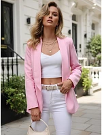 Dámska elegantná bunda ružová FashionStreet PY0146 Dámska elegantná bunda ružová FashionStreet PY0146