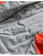 Oranžová dámska bunda s kapucňou (DL011)