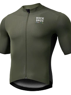 Cyklistický dres Rockbros 15220004004 ROAD TO SKY, pánsky, s krátkym rukávom, veľkosť L – zelený