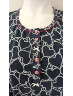 Dámska nočná košeľa 00-10-5500 Tmavomodrá s bielym vzorom - Vamp