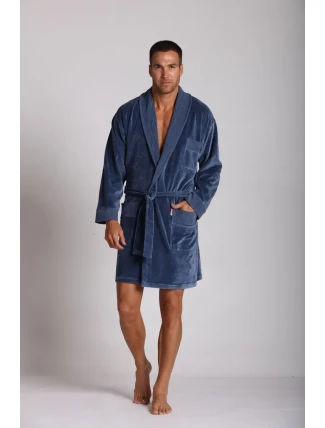 Krátky pánsky župan VELUR 711