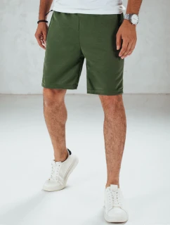 FashionStreet pánske olivové teplákové šortky SX2473