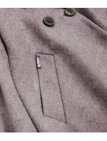 Hnedý dámsky dvojradový kabát (2721)