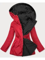 Tmavo modro-červená obojstranná dámska prešívaná bunda (MHM-W589) Tmavo modro-červená obojstranná dámska prešívaná bunda (MHM-W589)