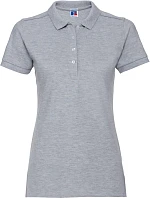 Russell Athletic 566F Dámske elastické polo tričko z piké 10.566F light oxford Russell Athletic 566F Dámske elastické polo tričko z piké 10.566F light oxford