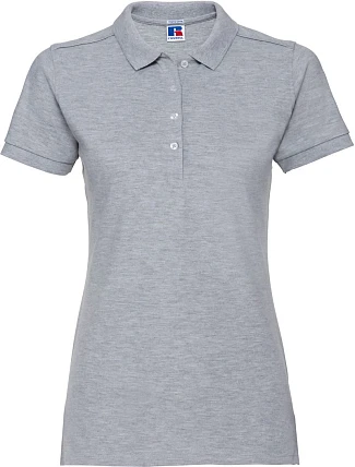 Russell Athletic 566F Dámske elastické polo tričko z piké 10.566F light oxford Russell Athletic 566F Dámske elastické polo tričko z piké 10.566F light oxford