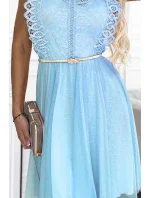 Dámske šaty GRETA 454-4 svetlomodré - Numoco