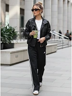 Dámska oversize kožená bunda s vysokým golierom čierna FashionStreet TY5651