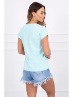 Nakupovanie je moja kardio mätová blúzka Nakupovanie je moja kardio mätová blúzka