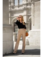 S371 Nohavice Bootcut - béžové S371 Nohavice Bootcut - béžové