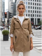 Dámska prechodná bunda parka MEROY tmavo béžová FashionStreet TY4289