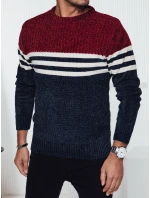 Pánsky pruhovaný tmavomodrý sveter FashionStreet WX2229