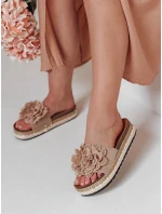 Dámske kvetinové žabky KWIATARIS khaki FashionStreet ZY0910