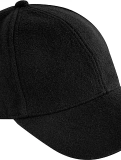 Beechfield B 619 6-panelová čiapka s kšiltom „Wool Blend“ 53.0619 čierna