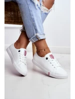 Dámske kožené tenisky Big Star GG274005 White-Red
