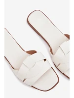 Dámské ploché pantofle s bílými pásky Marissae