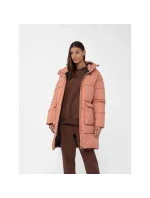 Dámsky kabát 4FAW23TDJAF236-64S Púdrovo ružová - 4F