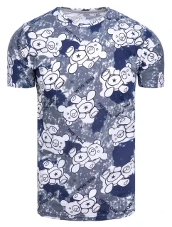 Pánske tričko s potlačou šedé FashionStreet RX5114