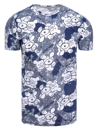 Pánske tričko s potlačou šedé FashionStreet RX5114
