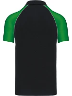 Kariban K 226 Baseballové polo tričko z piké 20.K226 čierna/svetlošedá/zelená Kariban K 226 Baseballové polo tričko z piké 20.K226 čierna/svetlošedá/zelená
