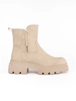 Jedinečné hnedé členkové topánky na plochom podpätku pre ženy Jedinečné hnedé členkové topánky na plochom podpätku pre ženy