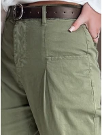 Dámske chinos nohavice CHINOSKA khaki FashionStreet nohavice UY2558 Dámske chinos nohavice CHINOSKA khaki FashionStreet nohavice UY2558