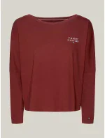 Dámske tričko s dlhým rukávom UW0UW04153 DW5 bordová - Tommy Hilfiger Dámske tričko s dlhým rukávom UW0UW04153 DW5 bordová - Tommy Hilfiger