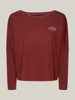 Dámske tričko s dlhým rukávom UW0UW04153 DW5 bordová - Tommy Hilfiger