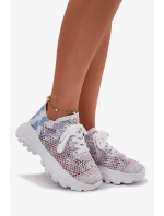 Sneakersy Damskie Z Szydełkową Cholewką Multikolor Jelhiris