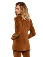 Zamatové sako s gombíkom M643 - Moe